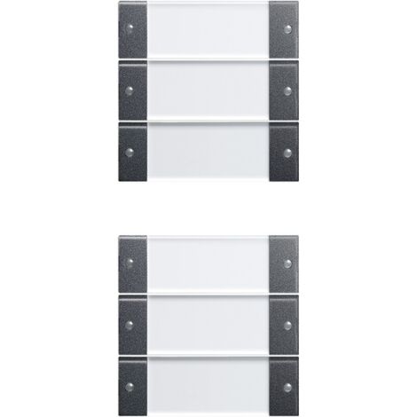 GIRA 213628 SYSTEM 55 SET DI MANIGLIE SESTUPOLE CON AREA SCRITTURA TRASPARENTE/ANTRACITE