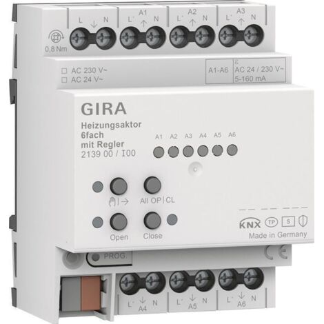 Gira 213900 attuatore di riscaldamento 6 canali KNX