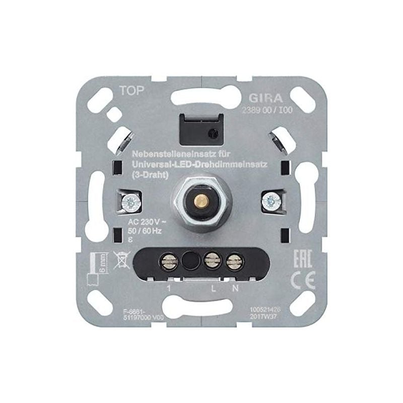 Gira 238900 Système 3000 Inverseur Rotatif Pour Variateur D'Intensité À 3 Fils