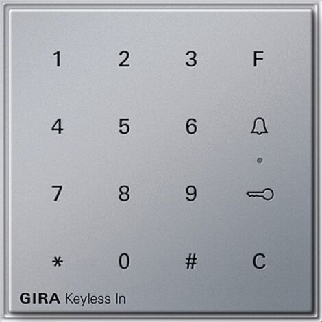 GIRA 260565 KEYLESS IN TX44 CLAVIER À CODE À ENCASTRER ALUMINIUM