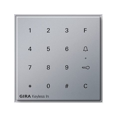 GIRA 260565 KEYLESS IN TX44 CLAVIER À CODE À ENCASTRER ALUMINIUM