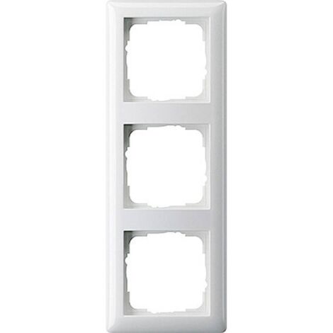 GIRA 3 scomparti Telaio di copertura System 55, Standard 55 Bianco puro lucido 021303 1 pz.