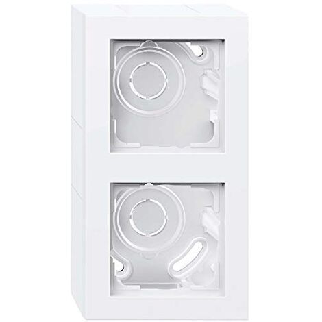 GIRA 4010337096726 BOÎTIER APPARENT POUR MONTAGE EN SAILLIE 2 PRISES 106229 BLANC