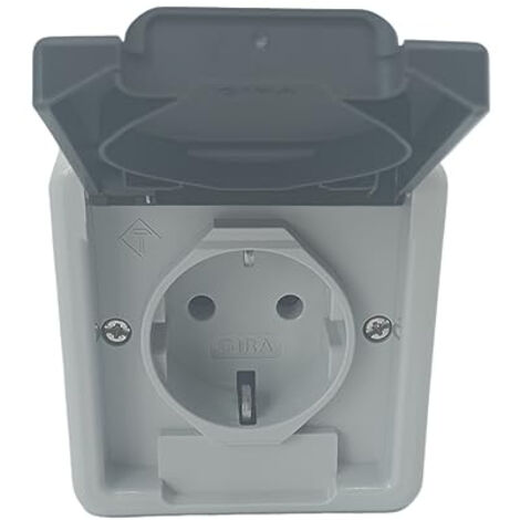 GIRA 444030 PRISE AVEC CLAPET IP44