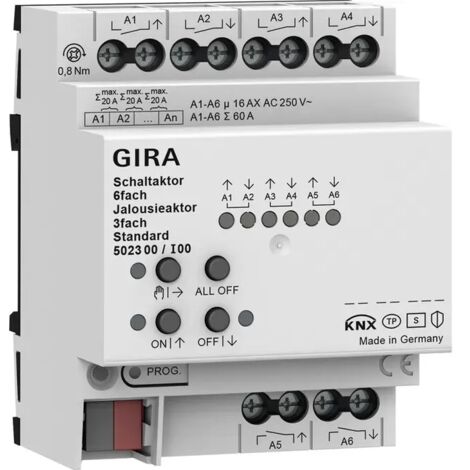 Gira 502300 Schalt-Jalousieaktor weiß 16 A KNX