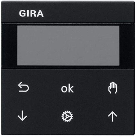 GIRA 5366005 SYSTEM 3000 JALOUSIE- UND SCHALTUHR DISPLAY, SYSTEM 55, SCHWARZ MATT