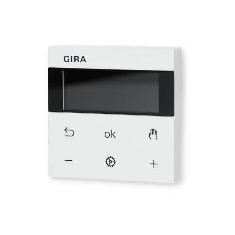 GIRA 539403 SYSTEM 3000 RAUMTEMPERATURREGLER BT, SYSTEM 55, REINWEIß GLÄNZEND