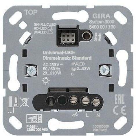 GIRA 540000 SYSTÈME 3000 VARIATEUR UNIVERSEL LED