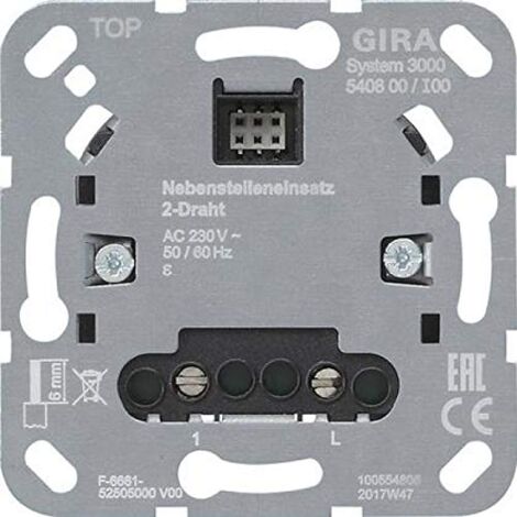 GIRA 540800 SYSTEM 3000 INSERTO SECONDARIO 2 FILI