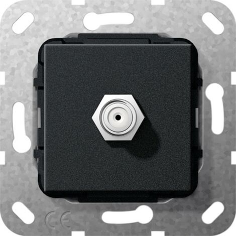 GIRA, 565010, 565.010 SAT F INSERTO CHANGER PRESA GENERE, NERO OPACO