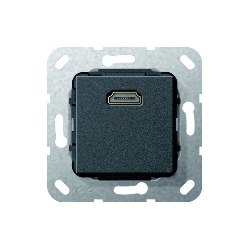 Gira - 566910 prise murale hdmi avec inversion mâle/femelle noir mat