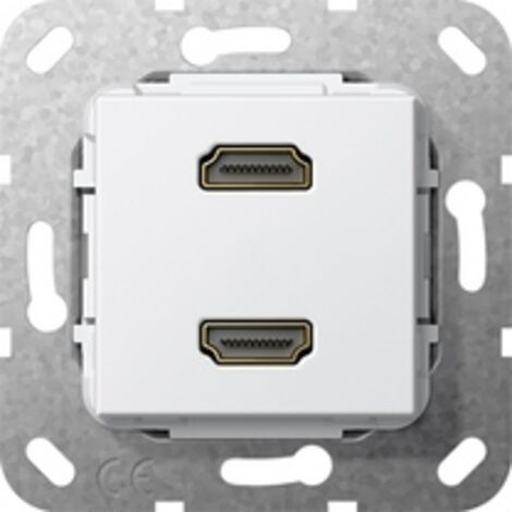 GIRA 567103 2 X PRESA HDMI BIANCA