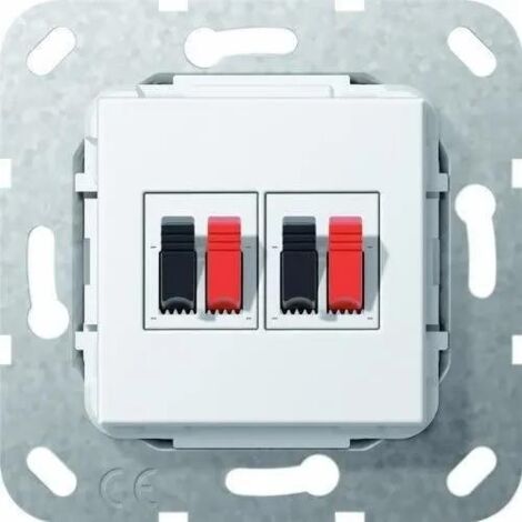 Gira 5693 03 Connecteur Haut-Parleur 2 Voies Blanc Pur