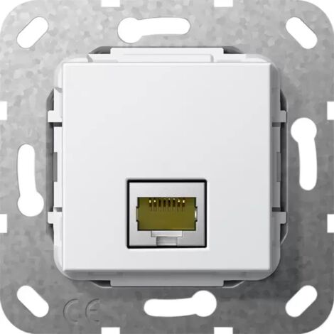 GIRA 569503 MJ RJ45 Cat 6A 10 GB Gender Changer Einsatz Reinweiß-'1019140'