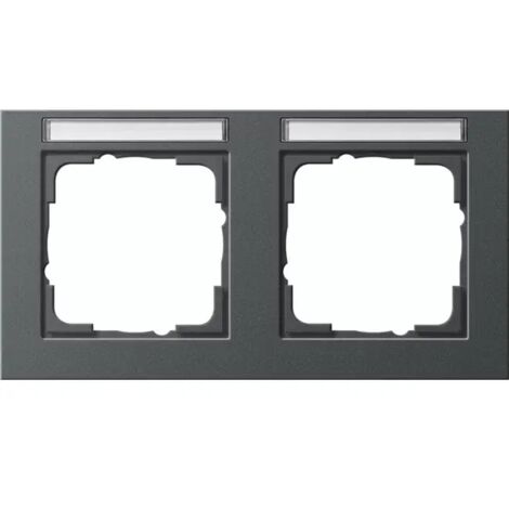 Gira Abdeckrahmen 2f waager. BSF Gira E2 Anthrazit 109223
