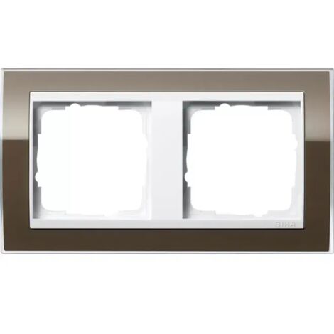 Gira Abdeckrahmen 2f Zwischenr. RW Gira Event Klar Braun 0212763