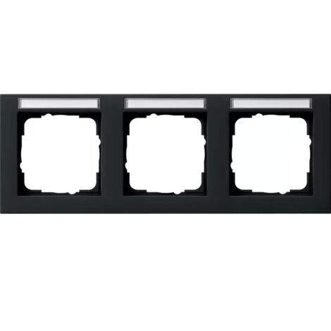 Gira Abdeckrahmen 3f waager. BSF Gira E2 Schwarz m 109309