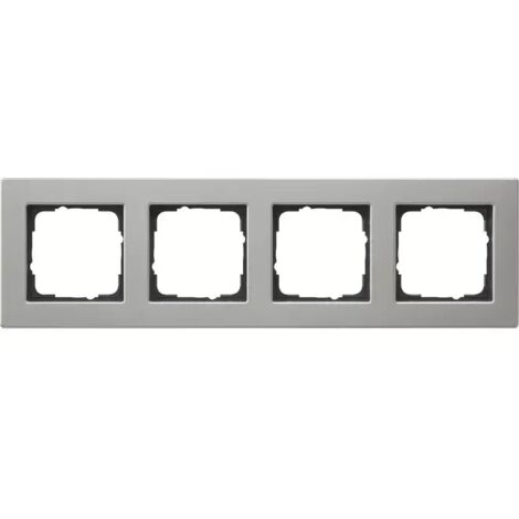 Gira Abdeckrahmen 4f flach Gira E2 Edelstahl 0214335