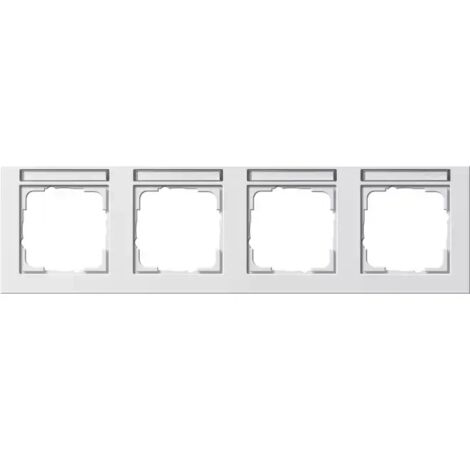 Gira Abdeckrahmen 4f waager. BSF Gira E2 Reinweiß 109429