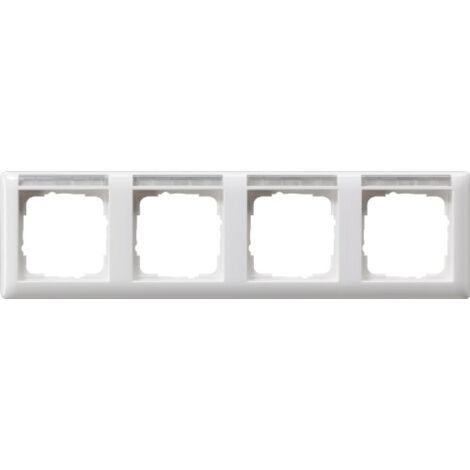 Gira Abdeckrahmen 4f waager. BSF Standard 55 Reinweiß 109403
