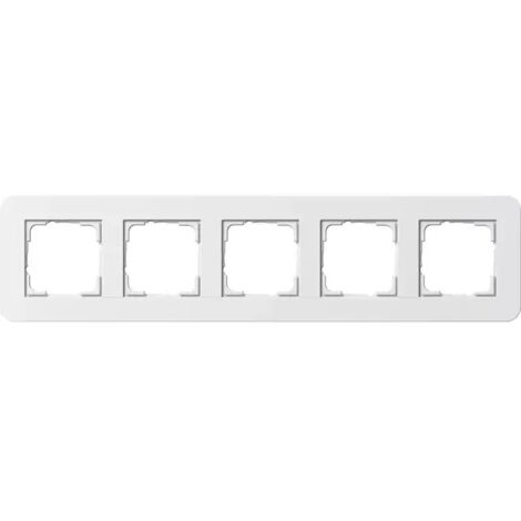 Gira Abdeckrahmen 5f Gira E3 Reinweiß/Reinweiß [0215410], 0215 410