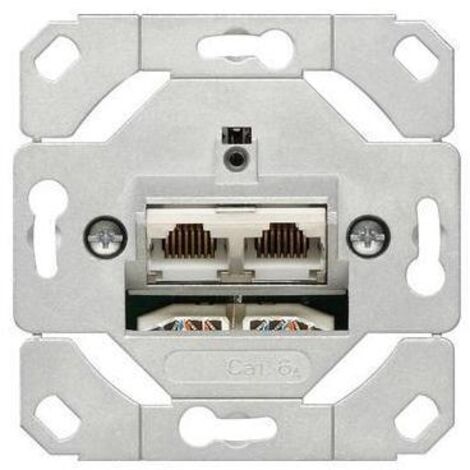 Gira Anschlussdose Cat6A 2xRJ45 unten 245200 LSA