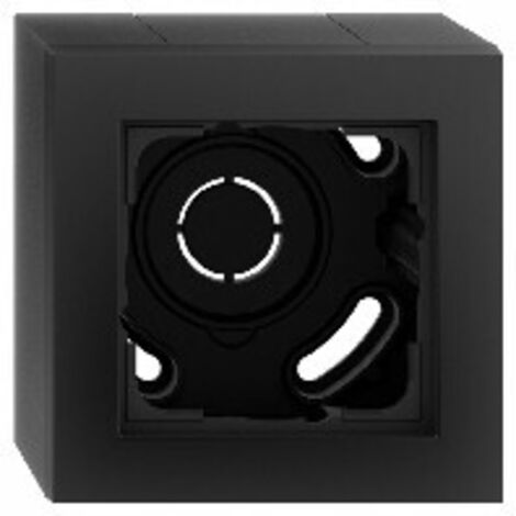 Gira AP-Gehäuse 1f + Rahmen Gira E2 Schwarz m [106109], 1061 09