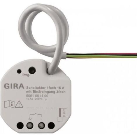 Gira Attuatore di commutazione 1f 16 A UP Ingresso binario 3f OneKNX [506100], 5061 00