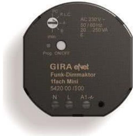 Gira Attuatore dimmer radio 1f Mini 20 - 250 VA Gira eNet [542000], 5420 00