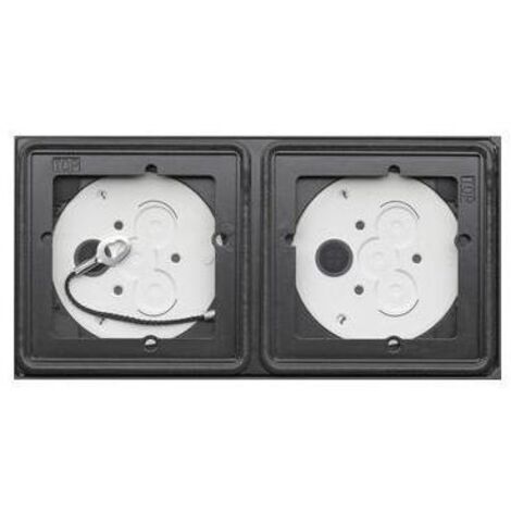 Gira Aufputzmontagebox Anthrazit Metall