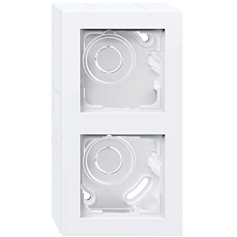 Gira Boîtier AP 2f + cadre Gira E2 Blanc pur [106229], 1062 29