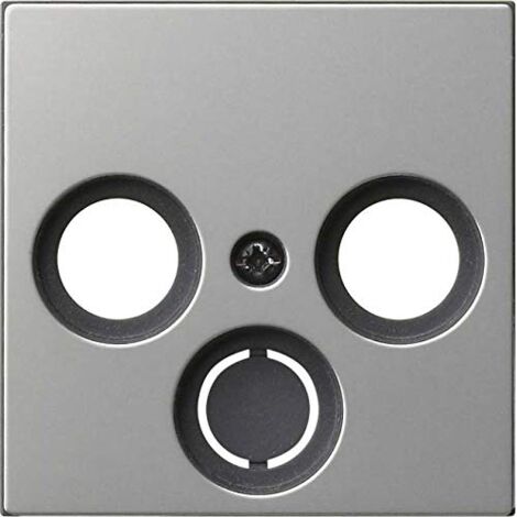 Gira Cache Prise d'antenne coaxiale System 55 Inox [0869600], 0869 600