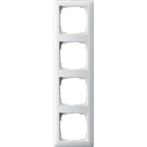 GIRA Cadre de finition 4 postes Standard 55, 021403, blanc pur, brillant