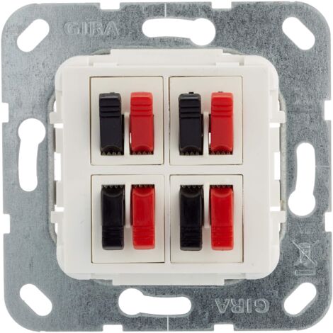 Gira Collegamento Altoparlante 569403 Inserto 4 Vie Bianco Puro