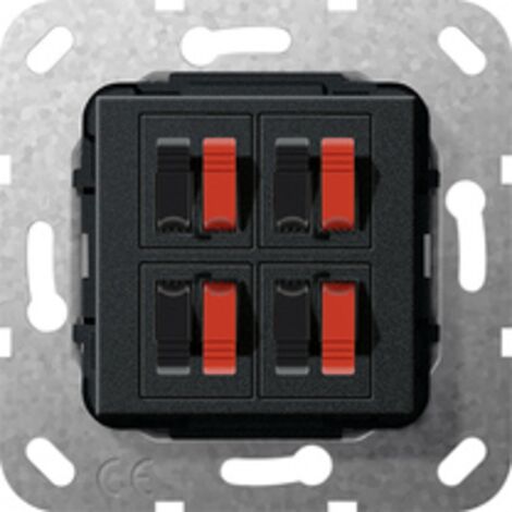 Gira Connessione altoparlante 4f Inserto Nero m [569410], 5694 10