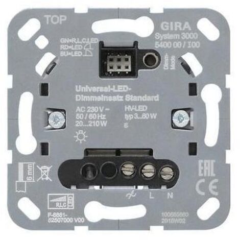 Gira Dimmer uni 20-210W UP System 3000 540000 Lichtwertspeicher