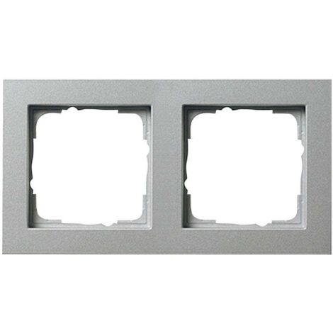 Gira E2 Cadre Aluminium Thermoplastique Screwless 2-fach