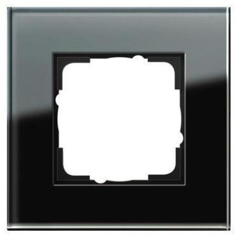 Gira Esprit 1fach Rahmen schwarze Kunststoffplatte 95x95 mm