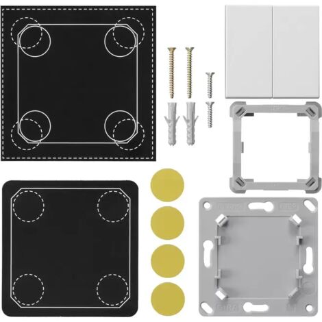 Gira Funkwandsender Montage-Set 823203 EnOcean 2fach System 55 reinw.