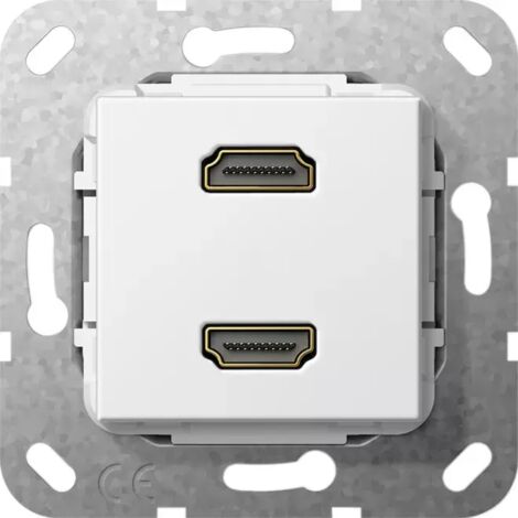 Gira HDMI 2f Kpl. Einsatz Reinweiß 567103