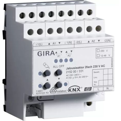 Gira Jal.aktor 2f AC 230 V Hand KNX REG 215200