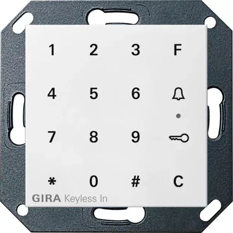 Gira Keyless In Codetastatur System 55 Reinweiß [260503], 2605 03