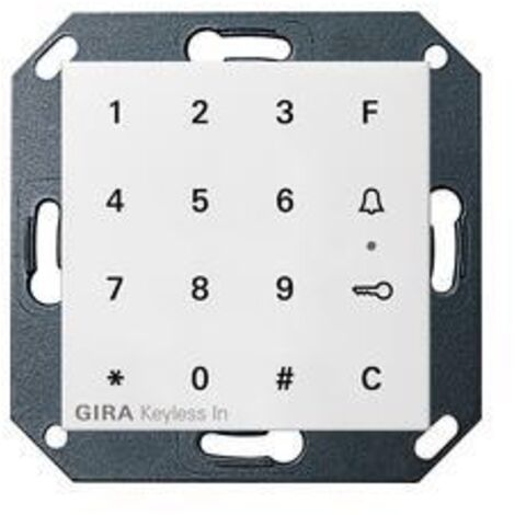 Gira Keyless In Tastiera a codice System 55 Bianco puro [260503], 2605 03