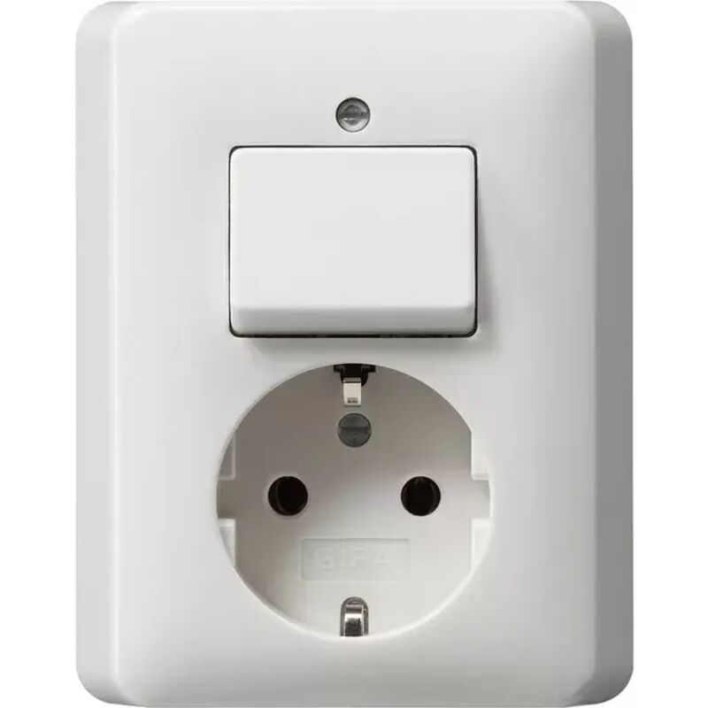 Steckdosenkombination Up Wechs Reinweiß Standard 55 017603 Ip20 Glänzend - Gira