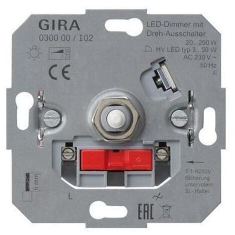 Gira LED-Dimmeins. 20 - 200 W Dreh-Aus Einsatz 030000