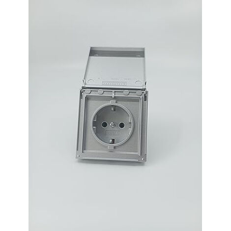 Gira Prise SCHUKO KD Gira TX44 F Alu [445465], 4454 65