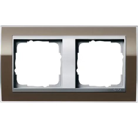 Gira Rahmen 0212766 2fach + ZR Alu Event Klar Braun