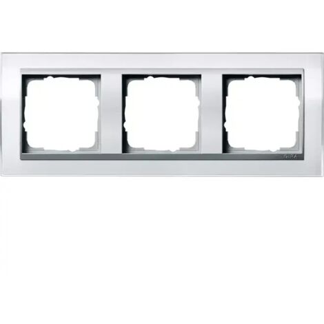 Gira Rahmen 0213726 3fach + ZR Alu Event Klar weiss