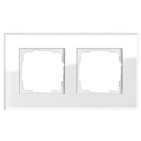 Gira Rahmen 2-fach weiß glas Esprit 021212