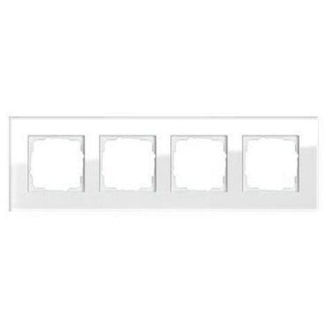 Gira Rahmen 4-fach weiß glas Esprit 021412